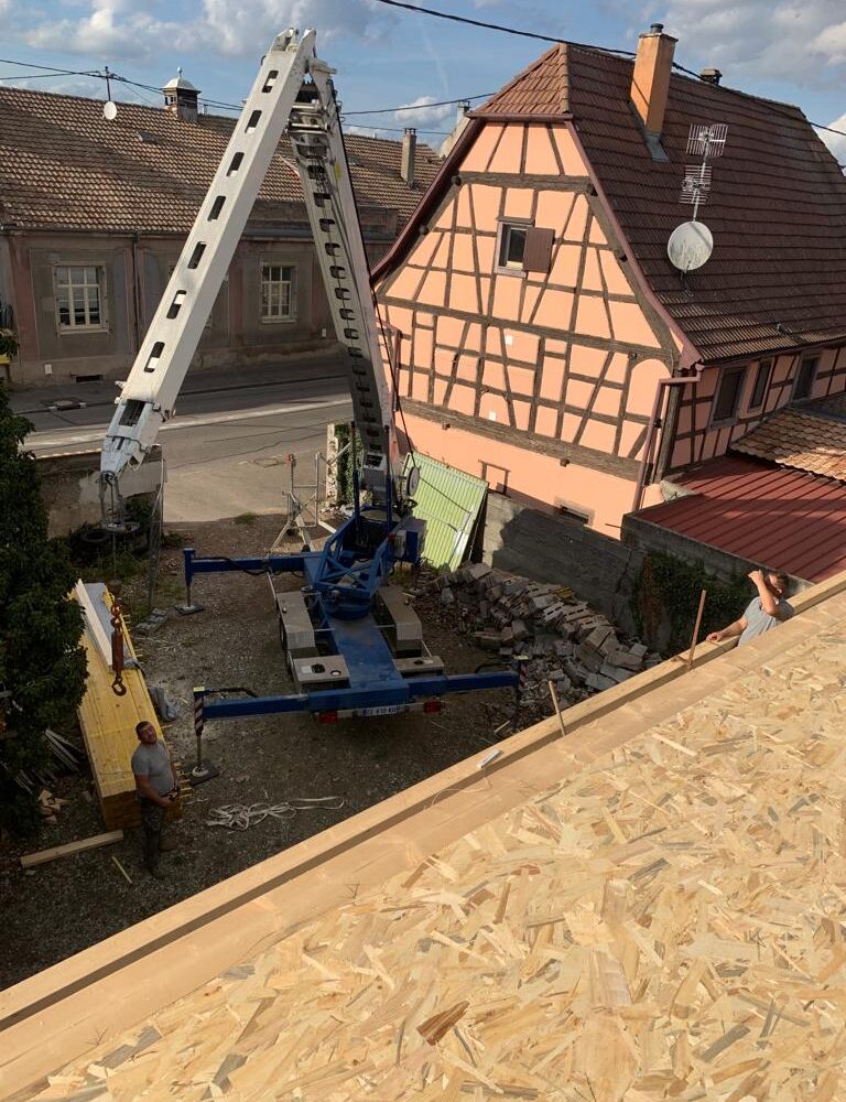 Chantier Jebsheim –  Charpente couverture zinguerie étanchéité Wittelsheim 1