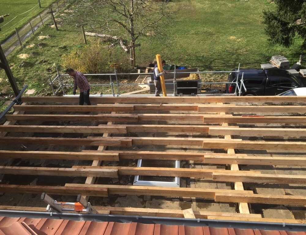 Chantier à La Forge – Ossature bois Wintzenheim 3